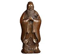 Liangliang988 Feng Shui Pure Copper Confucius Statue Collection Ornaments Help Academic