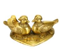 Liangliang988 Feng Shui Pure Copper Mandarin Duck Play Water Ornaments Wedding Crafts Gifts