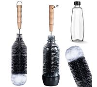 LiangMai 1L Bottle Brush Compatible with SodaStream Duo Glass Bottle, 1L PET Bottle, 1L KST Bottle, 1L Easy Bottle, 1L Power Bottle, for All SodaStream 1L Bottles with Wool Head and Long Handle
