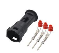 LIANGMEI Qingqing Store 1/5/10/20/50/Sets 3 Pin 1.5mm 1-926554-1 TE Tyco Black Male Female Auto Waterproof Connector Round Sheath DJ3031-1.5-11/21 (Color : 3P Male, Package : 5 sets)
