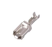 LIANGMEI Qingqing Store 50 Pcs 6.3MM Automotive Female Brass Tinned Crimp Wire Terminal Auto Cable Connector Contacts Pins DJ624-D6.3B