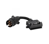 LIANGMEI Qingqing Store EU 7 Way To AU 7 Way Flat Trailer Towbar Towing Socket Adapter Connector Trailer Plug