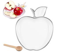 LIANGMIDA 2 Sets Rosh Hashanah Honey Dish Set Plates Decorations with Spoon Rosh Hashanah Gifts Shana Tova Apple Jewish New Year Hostess Party Favors Table Decorations Includes Matching Spoon