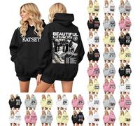 liangp Katseye Beautiful Chaos Concert Hooded Drawstring Sweatshirt for Women Men Fashion Pullover Top with Pocket Band Music Merch Streetwear Katseye Merch Hoodies