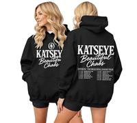 liangp Katseye Beautiful Chaos Concert Hooded Drawstring Sweatshirt for Women Men Fashion Pullover Top with Pocket Band Music Merch Streetwear Katseye Merch Hoodies