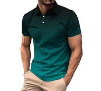 liangp Mens Designer Polo Shirts, Mens Polo Shirts Short Sleeve Classic Stretch Golf Shirt Casual Fashion T Shirt Breathable Quick Dry Summer Outdoors Holiday Hiking Tshirts Top B-Green