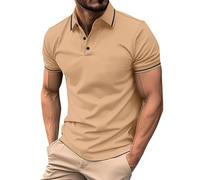 liangp Work Polo Shirts for Men, Mens Polo Shirts Short Sleeve Classic Stretch Golf Shirt Casual Fashion T Shirt Breathable Quick Dry Summer Outdoors Holiday Hiking Tshirts Top