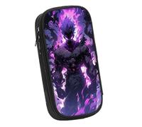 LIANGSHAN Comic Character Pen Pocket with Zip Anime, Cartoon Stationery Pocket Pen Case Large Capacity Stationery Bag Student Portable Pen Pouch Unisex (B,One Size)