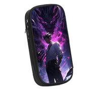 LIANGSHAN Comic Character Pen Pocket with Zip Anime, Cartoon Stationery Pocket Pen Case Large Capacity Stationery Bag Student Portable Pen Pouch Unisex (G,One Size)