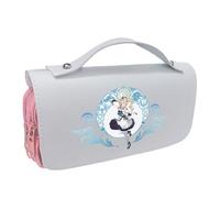 LIANGSHAN Funny Game Double Layered Pencil Case with Zip Anime, Cartoon Stationery Box Pen Case Large Capacity Stationery Bag Student Portable Pen Pouch Unisex (E,One Size)