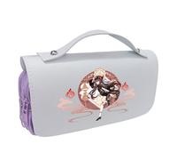 LIANGSHAN Funny Game Double Layered Pencil Case with Zip Anime, Cartoon Stationery Box Pen Case Large Capacity Stationeries Bag Student Portable Pen Pouch Unisex (B,One Size)