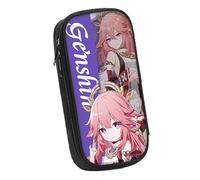 LIANGSHAN Funny Game Pencil Case Anime, Cartoon Stationery Box Pen Case Large Capacity Stationery Bag Student Portable Pen Pouch Unisex (D,One Size)