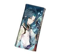 LIANGSHAN Funny Game Wallet Anime, Scaramouche PU Leather Wallet with Zip Cartoon, Unisex Foldable Long Wallet Large Capacity (A,L)