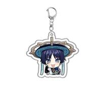 LIANGSHAN Game Keychain Cartoon Decoration, Acrylic Scaramouche Key chain Decoration Key buckles Key Decoration Anime Accessories (E,One Size)