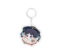 LIANGSHAN Game Keychain Cartoon Decoration, Alloy Scaramouche Key Chain Decoration Key Buckles Key Decoration Anime Accessories For Keys Bag Purse (B,One Size)