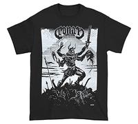 liangshan Men's Conan Invincible Death T-Shirt Medium T-Shirt Balck 3XL