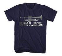 LIANGSHAN Miles Davis T Shirt Jazz Colours Sizes Navy Blue S