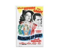 LIANGSHUANG 1930s Screwball Comedy Films Bringing Up Baby Poster Artworks Canvas Poster Wall Art Prints Home Modern Decor 16x24inch(40x60cm)