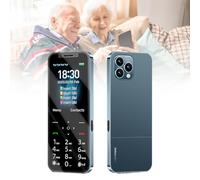 LIANGY Basic Mobile Phones for Elderly & Kids, Unlocked Dumb Phone, Big Buttons, MP3, MP4, Camera, Flashlight, SOS, Blue