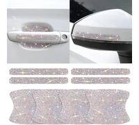 LIANGYIMEI Exterior Part Car Door Handle Protector Rhinestone Universal Safety Scratch Resistant Sticker Car Handle Cover 8PCS(AB Color)