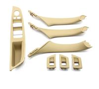 LIANGYIMEI LHD Car Interior Door Handle Panel Pull Trim Cover for 5 Series F10 F11 520i 523i 525i 528i 530i 2010 2011-2017 (LHD Beige Set)