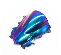 LIANGYIMEI Motorcycle Visor Windshield Windscreen Double Bubble For Y&amaha YZF R125 R15 V3.0 R15M 2017 2018 2019 2020 2021(Rainbow)