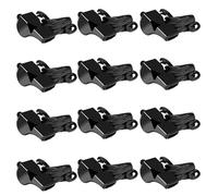 LIANGYUNZE Professional Sport Whistle Set - 12 Pcs Black Loud Pea-Less Whistles With Lanyards for Coaches, Referees, Lifeguards and Police