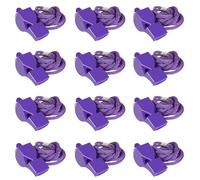 LIANGYUNZE Purple Professional Sport Whistle Set - 12 Pcs with Lanyard - Pea-Less, Durable, Waterproof, Hands-Free, Ideal for Sports, Referees, Lifeguards, Police