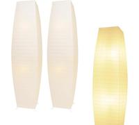 lianheng Paper Floor Lamp, Japanese Lamp with Rice Paper Lantern Shade, Minimalist Style Corner Floor Lamp for Bedroom, Office, Living Room with No Bulbs (2 Pack)