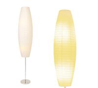 lianheng Paper Floor Lamp, Rice Paper Lamp on Base Living Room, Oval Decorative Lamp with Foot Switch, Paper Lampshade for Bedroom, Office and Living Room