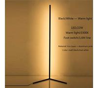 LIANHUI LED Floor Lamp, Adjustable RGB 140cm Colorful and Changeable Standing Lamp, Black/White Minimalist Corner Warm White Floor Lamps, Living Room Bedroom (Color : White)