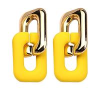 lianiser Acrylic Geometric Earrings Fashion Acrylic Square Hoop Triangle Chain Rectangle Statement Drop Earrings for Women Girls Dangle, Resin, No Gemstones