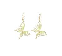 Lianiser Purple Butterfly Pearl Style Earrings - Trendy Crystal Drop Dangle Earrings - Wedding Butterfly Jewelry Gifts for Women, Zinc, No Gemstone