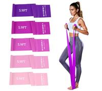 Lianjindun 5 Pack Professional Latex Free Resistance Bands Elastic Bands Workout Bands for Women or Men Exercise Bands