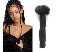 Lianlian 0.6cm Thickness Real Human Hair Dreadlock Extensions for Man/Women 12 Inch 10 Strands Full Head Handmade Permanent loc Extensions Human Hair Bundles Can Be Dyed Bleached Curled and Twisted