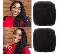 LianLian Afro Kinky Bulk Human Hair for Dreadlock Extensions and Twist Braiding 2 Pack 100% Human Hair Afro Kinky Curly Hair Bulk Repair Locs