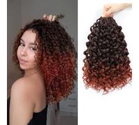 lianlian GoGo Curl Crochet Hair 12 Inch Curly Crochet for Women 8 Packs Beach Curl Water Wave Crochet Braids Pre Looped Ocean Wave Crochet Hair Braiding Hair Extensions