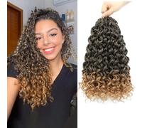 LianLian GoGo Curl Crochet Hair 12 Inch Curly Crochet for Women 8 Packs Water Wave Braids Pre Looped Hair Extensions
