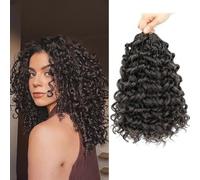 LianLian GoGo Curl Crochet Hair 12 Inch Ocean Wave Curly Crochet Hair for Black Women 8 Packs Pre-Looped Water wave Crochet Braids Hair Extensions