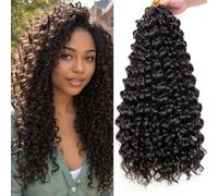 LianLian GoGo Curl Crochet Hair 18 Inch Curly Crochet for Women 8 Packs Beach Curl Water Wave Crochet Braids Pre Looped Ocean Wave Crochrt Hair Extensions