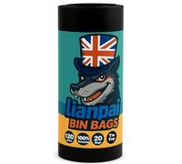 Lianpak 120L, Heavy Duty, Extra Strong, Tie Top, 40 Microns, Large Refuse Sacks, Bin Bags, Bin Liners, Recycled, Tear Resistant, Every Day, Household, Kitchen, Commercial,20 Bags/Roll (200)