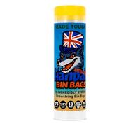 Lianpak 75L Heavy Duty Drawstring Bin Bags - 40 Micron Extra Strong Refuse Sacks, Made from 100% UK Recycled Plastic, Tear & Leak Resistant Large Clear Rubbish Bags (Clear, Pack of 20)