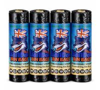 Lianpak Heavy Duty Drawstring Bin Bags - 50L, 40 Micron Thick, Extra Strong Refuse Sacks, Tear & Leak Resistant, Made from 100% UK Recycled Plastic (10-200 Bags Options) (40)