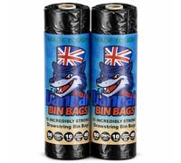 Lianpak Heavy Duty Drawstring Bin Bags - 50L, 40 Micron Thick, Extra Strong Refuse Sacks, Tear & Leak Resistant, Made from 100% UK Recycled Plastic (10-200 Bags Options) (20)