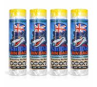Lianpak Heavy Duty Drawstring Bin Bags, Strong Clear Rubbish Bags, 50L Kitchen Waste Liners, Tear & Leak Resistant, Made from 100% UK Recycled Plastic (10-200 Bags Options) (40)