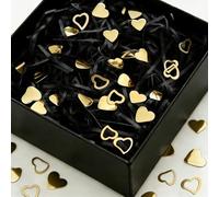 LIANRISES 100g Black Shredded Paper for Hampers, Christmas Shredded Tissue Paper Filling for Valentine's Day, Wedding, Birthday, Baby Shower, Gift Packaging, With 10g Heart Confetti