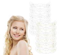 LIANRISES 12pcs Glitter Freckles Face Tattoo, Silver Gold Glitter Freckle, Sparkle Temporary Face Tattoos, Waterproof Cute Makeup Patches Accessories for Women