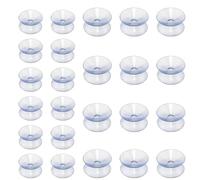 LIANRISES 24pcs 3/2cm Double Sided Suction Cups, Suction Pads for Glass Table Top Suckers, Slip-proof Clear Plastic
