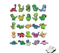 LIANRISES 25pcs Dinosaur for Croc Charms Boys Shoe Charms Animal Decorations DIY for Kids