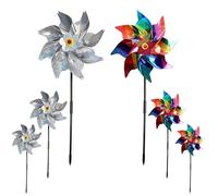 LIANRISES 6pcs Bird Scarers for Gardens Windmills for Garden Bird Deterrent Products Pigeon Scarer Reflective Bird Deterrent